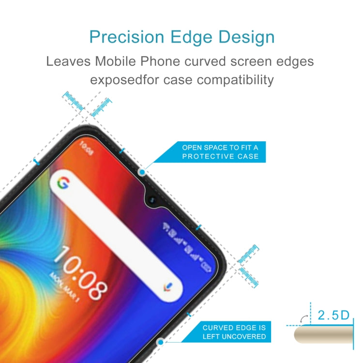 50 PCS 0.26mm 9H 2.5D Tempered Glass Film For UMIDIGI F3