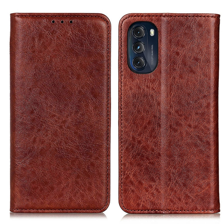 For Motorola Moto G 5G 2022 Magnetic Crazy Horse Texture Horizontal Flip Leather Phone Case
