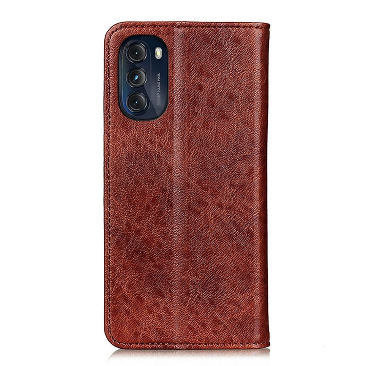 For Motorola Moto G 5G 2022 Magnetic Crazy Horse Texture Horizontal Flip Leather Phone Case