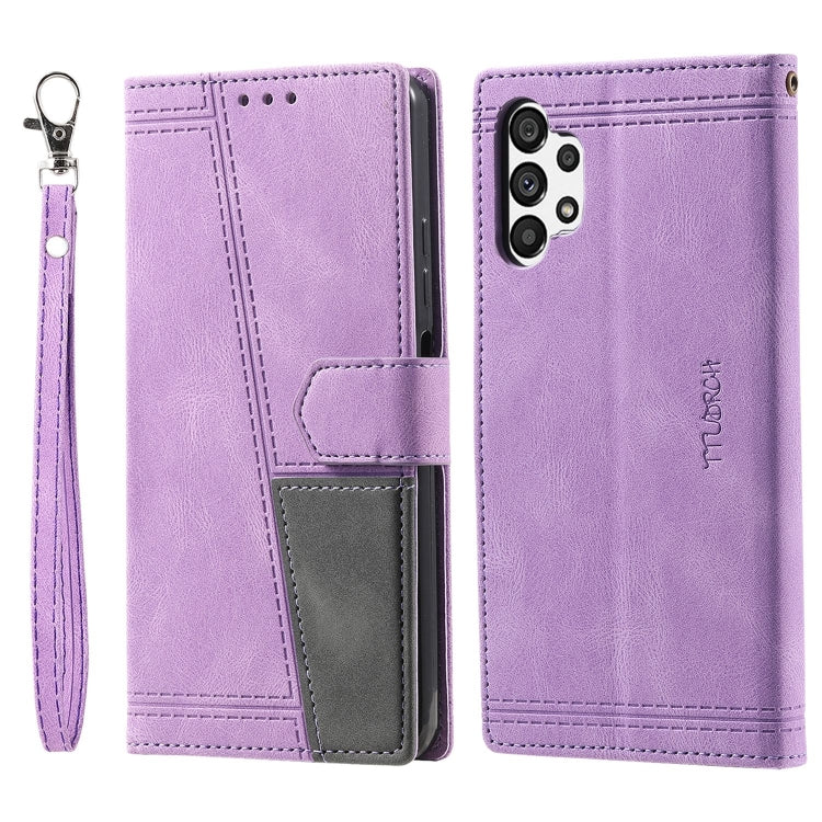 For Samsung Galaxy A32 4G Splicing Leather Phone Case