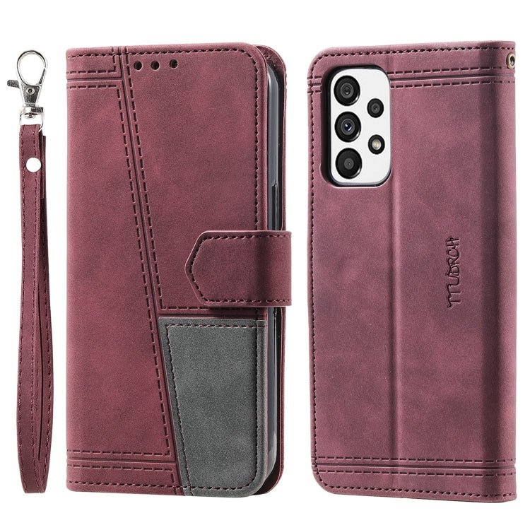 For Samsung Galaxy A33 5G Splicing Leather Phone Case