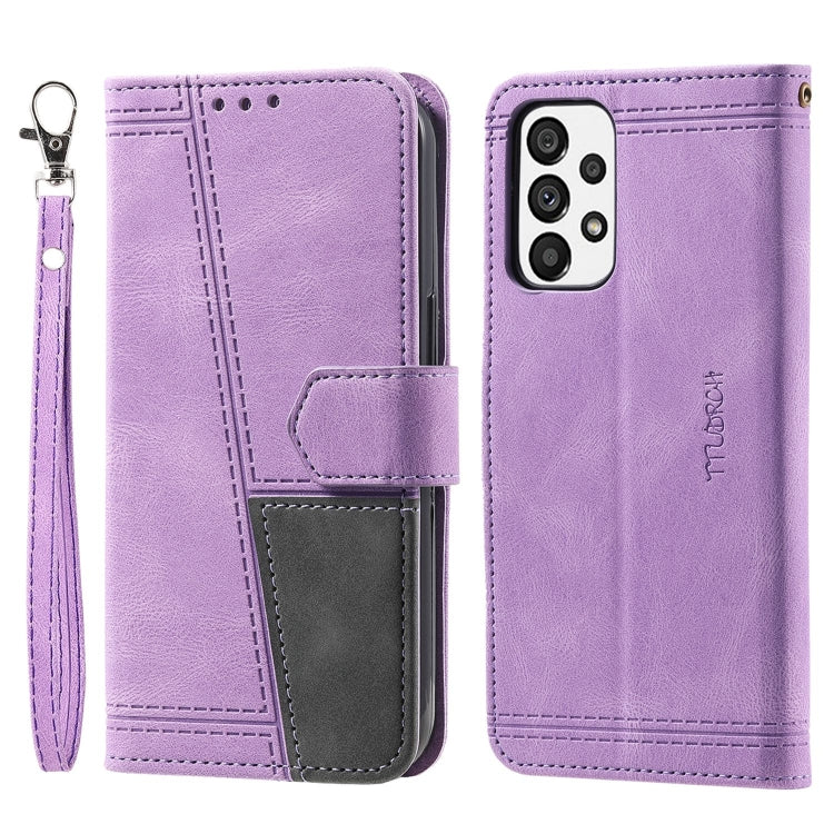 For Samsung Galaxy A33 5G Splicing Leather Phone Case