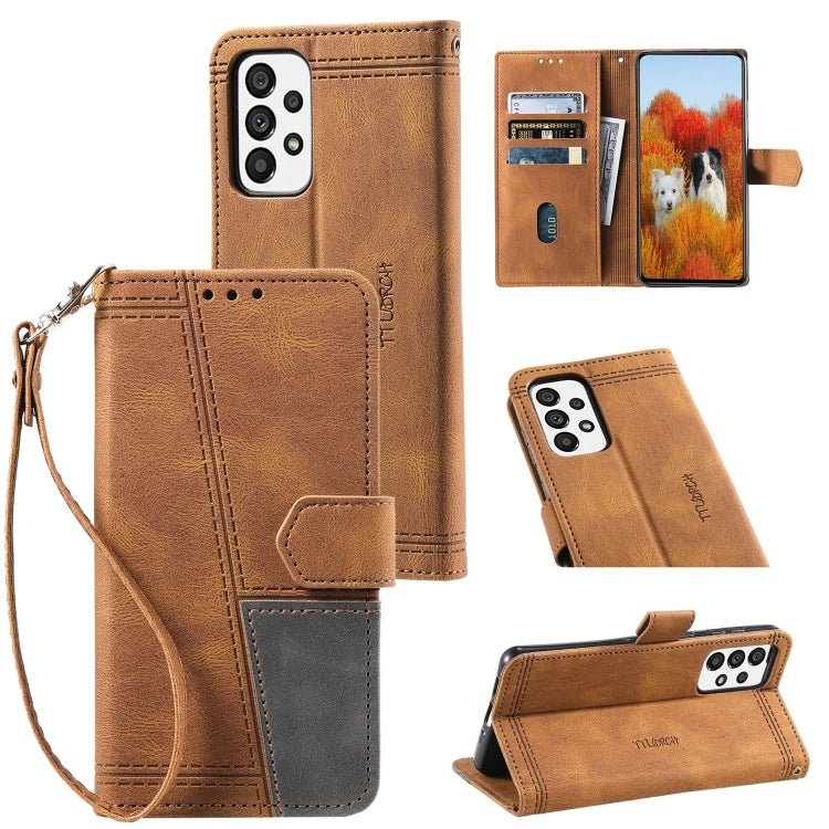 For Samsung Galaxy A53 5G Splicing Leather Phone Case