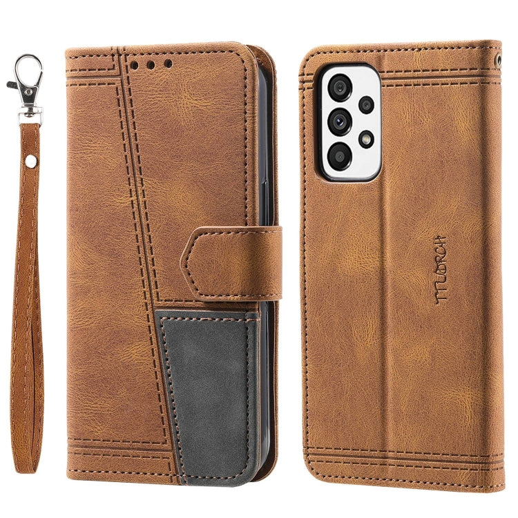 For Samsung Galaxy A53 5G Splicing Leather Phone Case
