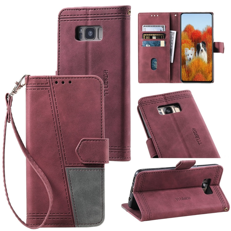 For Samsung Galaxy S8+ Splicing Leather Phone Case