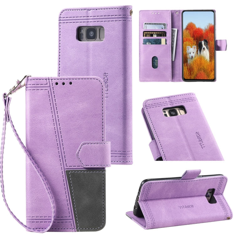 For Samsung Galaxy S8+ Splicing Leather Phone Case