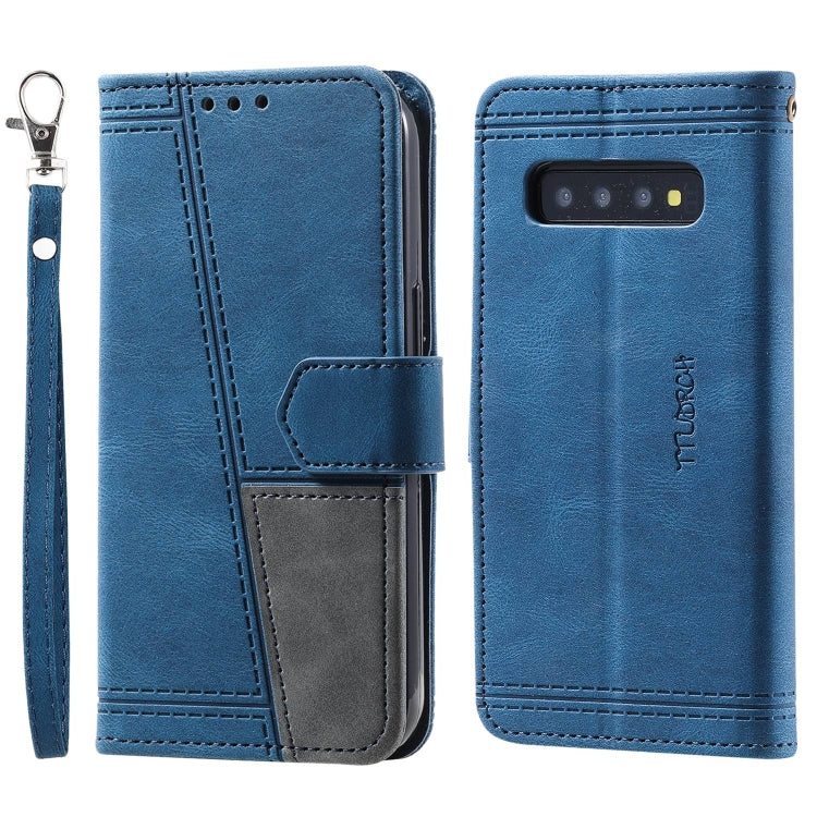 For Samsung Galaxy S10+ Splicing Leather Phone Case