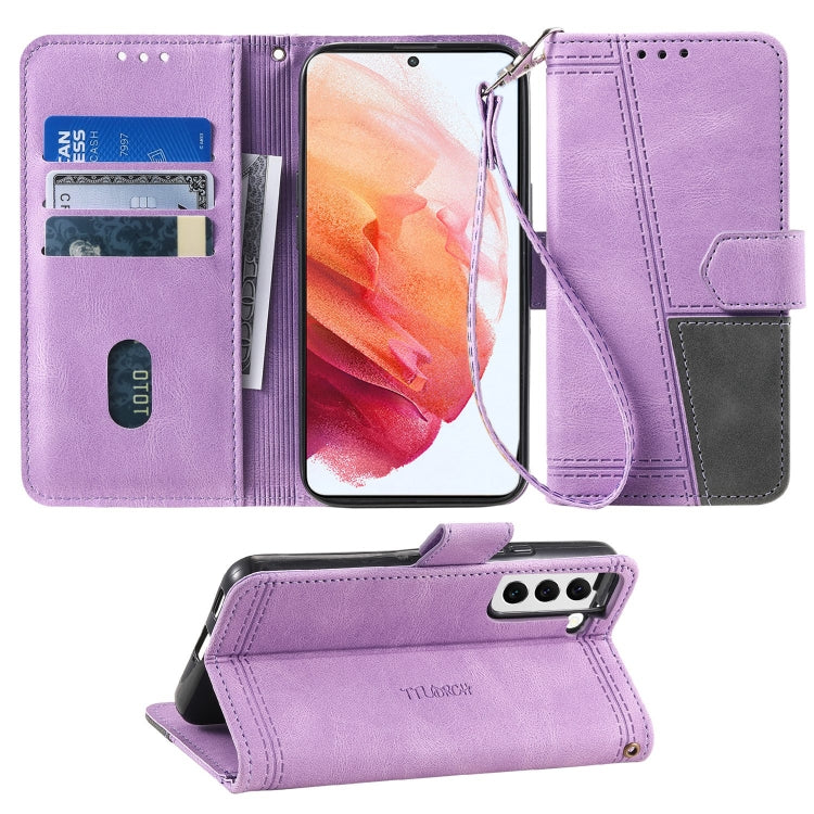 For Samsung Galaxy S21 5G Splicing Leather Phone Case