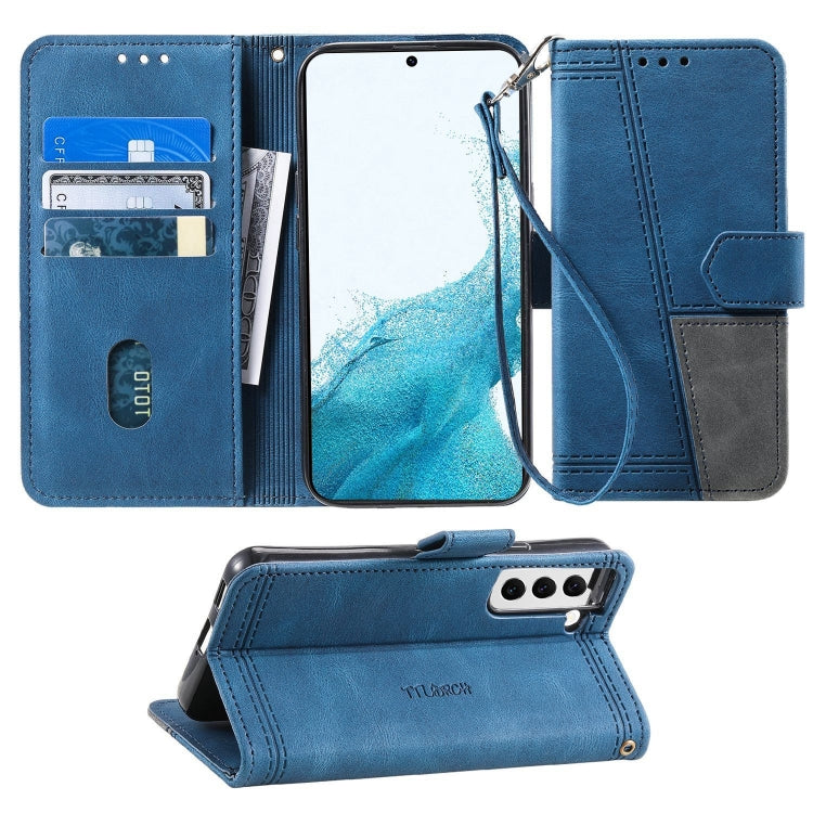 For Samsung Galaxy S22+ 5G Splicing Leather Phone Case