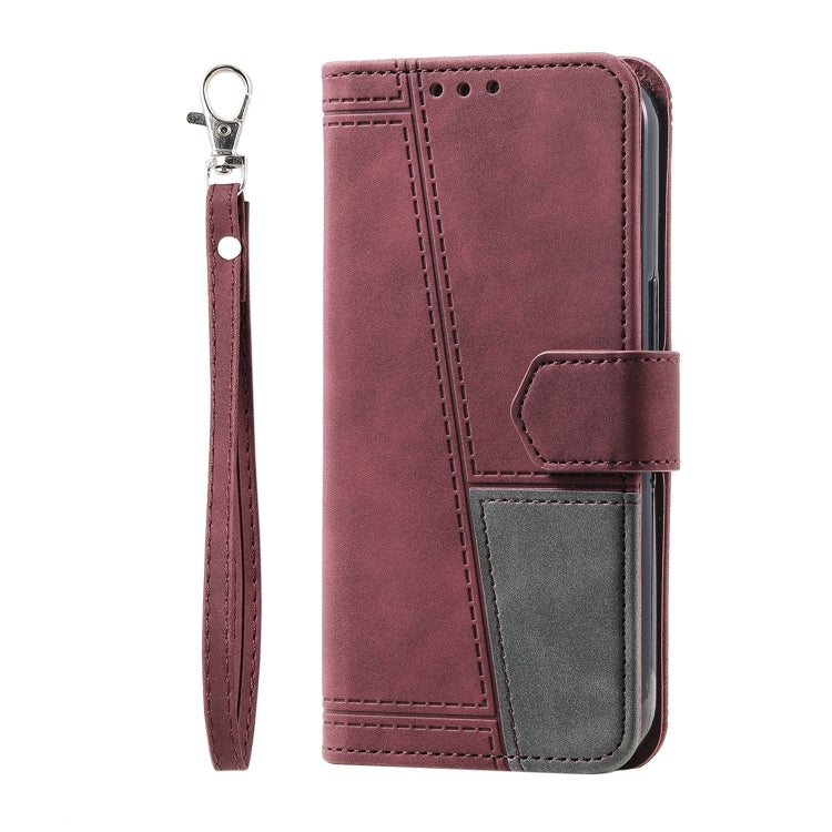 For Samsung Galaxy S22+ 5G Splicing Leather Phone Case