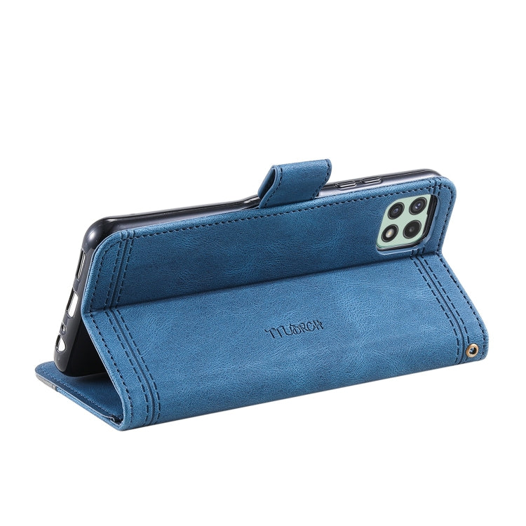 For Samsung Galaxy A22 5G Splicing Leather Phone Case
