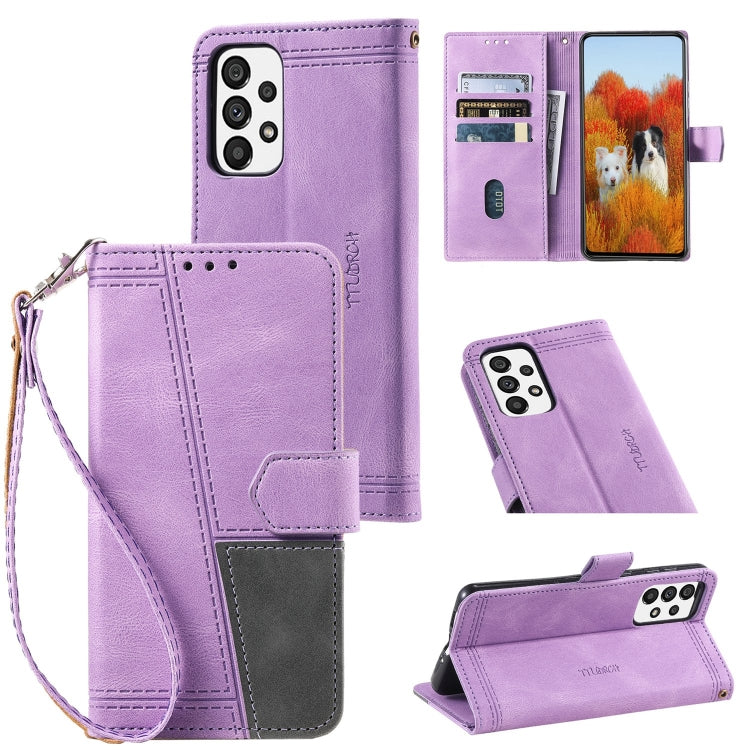 For Samsung Galaxy A23 5G Splicing Leather Phone Case