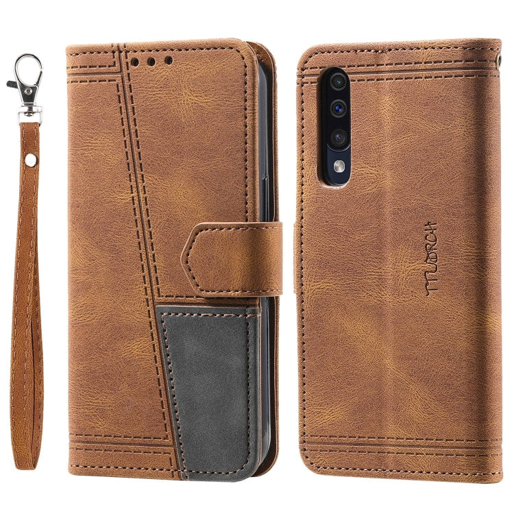 For Samsung Galaxy A70 Splicing Leather Phone Case