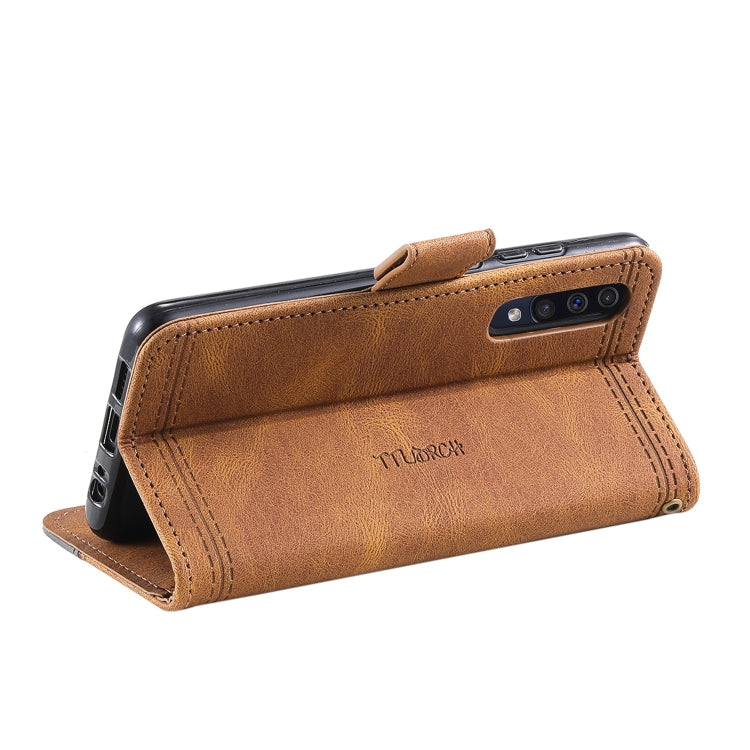 For Samsung Galaxy A70 Splicing Leather Phone Case