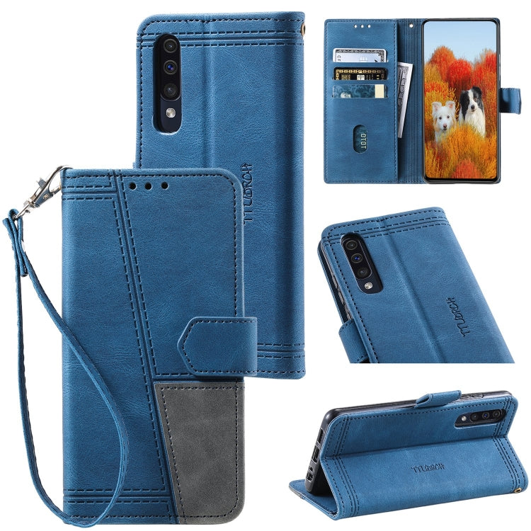 For Samsung Galaxy A70 Splicing Leather Phone Case