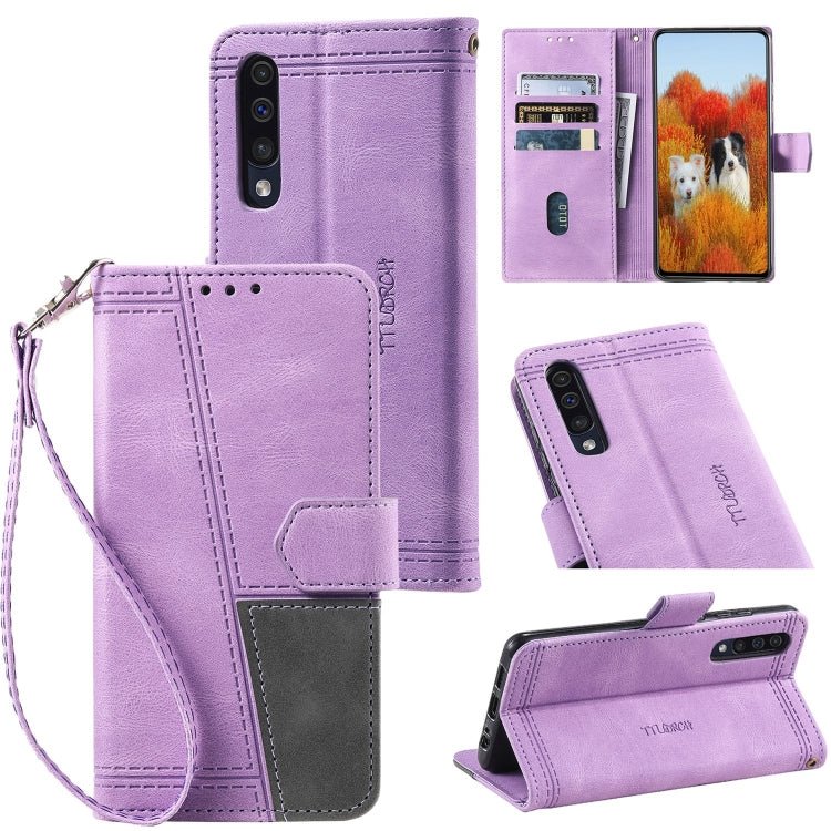 For Samsung Galaxy A70 Splicing Leather Phone Case
