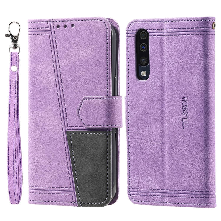 For Samsung Galaxy A70 Splicing Leather Phone Case