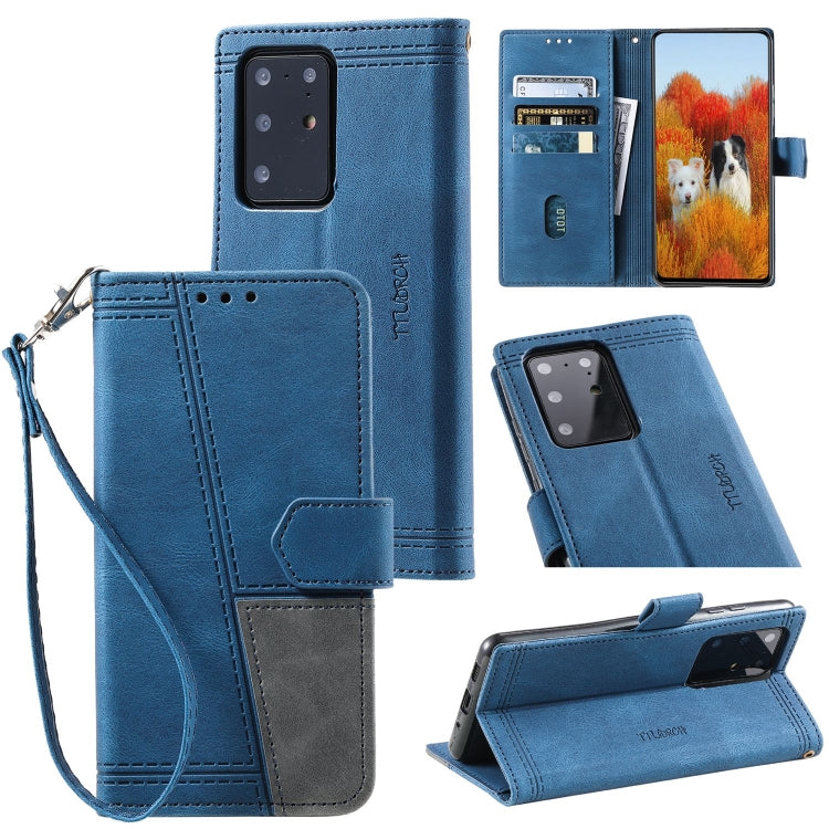 For Samsung Galaxy S20 Ultra Splicing Leather Phone Case