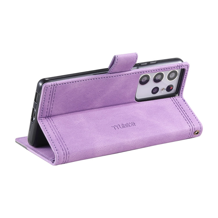 For Samsung Galaxy S21 Ultra 5G Splicing Leather Phone Case