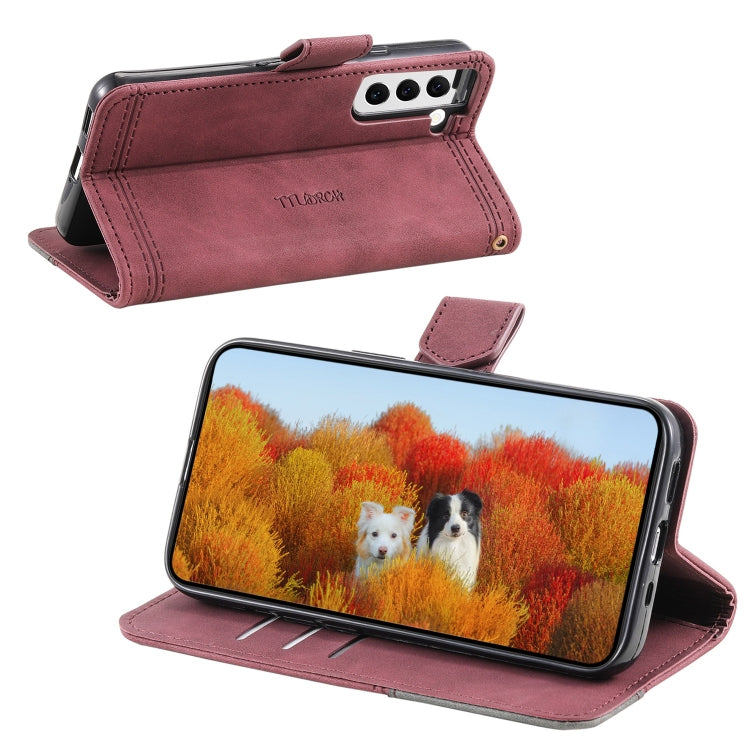 For Samsung Galaxy S21+ 5G Splicing Leather Phone Case