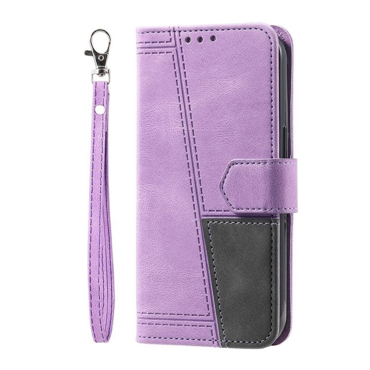 For Samsung Galaxy S21+ 5G Splicing Leather Phone Case