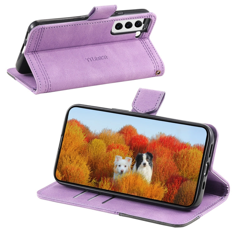 For Samsung Galaxy S21+ 5G Splicing Leather Phone Case