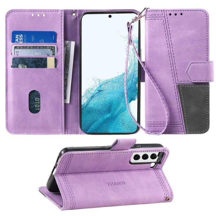 For Samsung Galaxy S22 5G Splicing Leather Phone Case