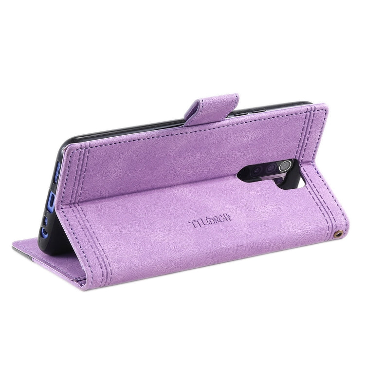 For Xiaomi Redmi 9 Splicing Leather Phone Case