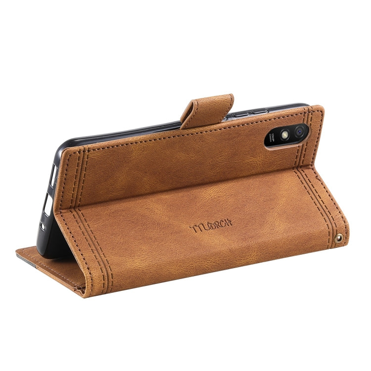 For Xiaomi Redmi 9A Splicing Leather Phone Case