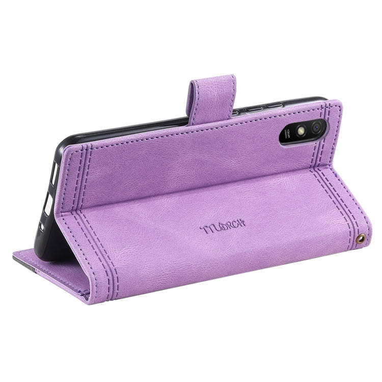 For Xiaomi Redmi 9A Splicing Leather Phone Case