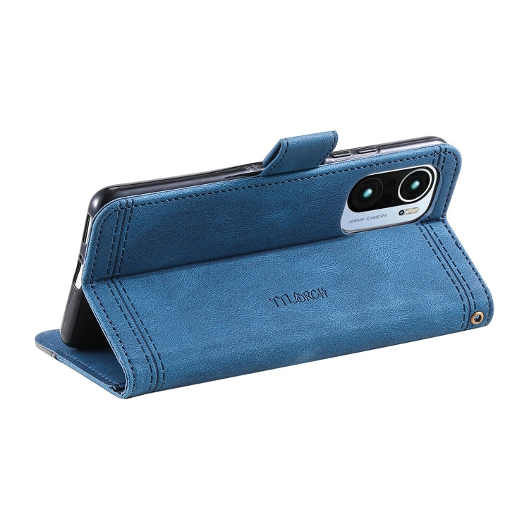 For Xiaomi Redmi K40 Splicing Leather Phone Case