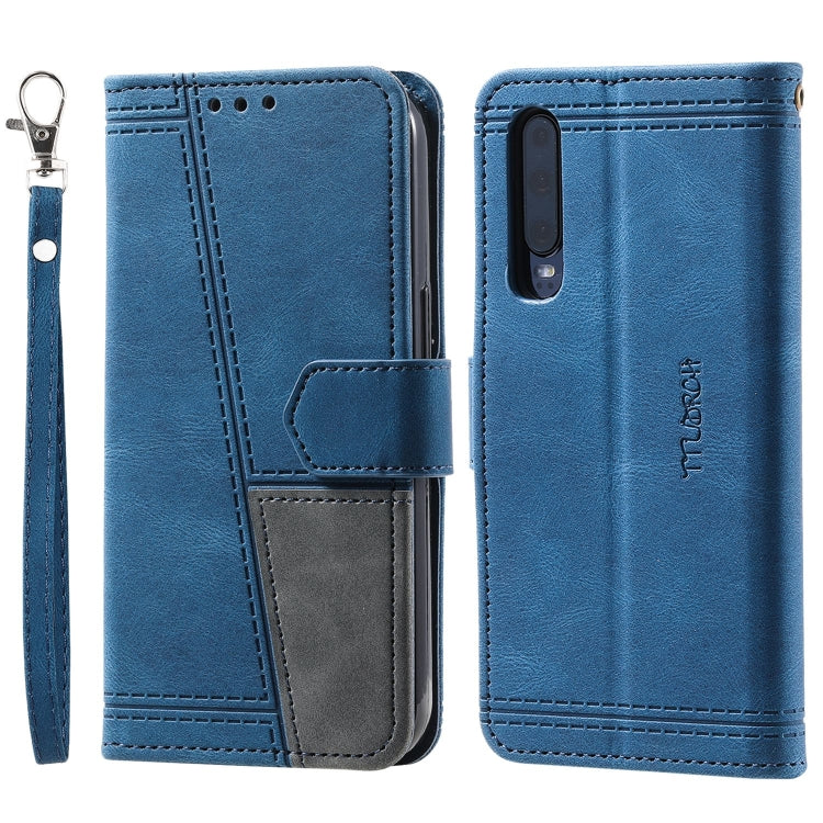 For Huawei P30 Splicing Leather Phone Case