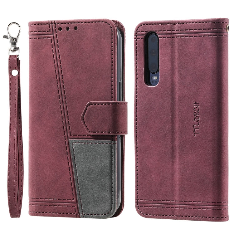 For Huawei P30 Splicing Leather Phone Case