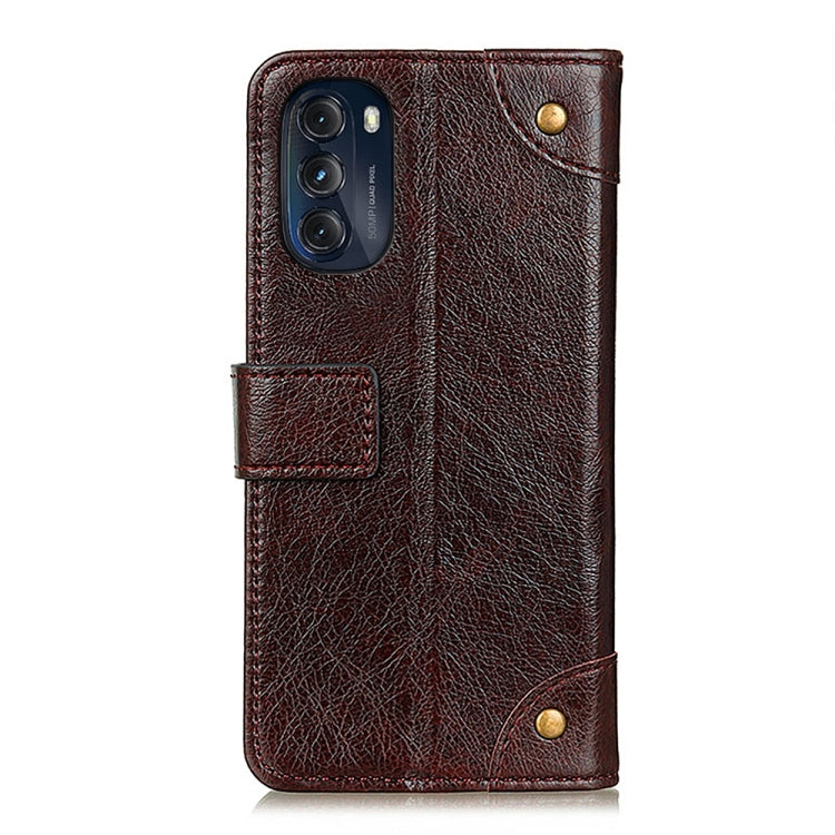 For Motorola Moto G 5G 2022 Copper Buckle Nappa Texture Leather Phone Case