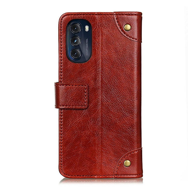 For Motorola Moto G 5G 2022 Copper Buckle Nappa Texture Leather Phone Case