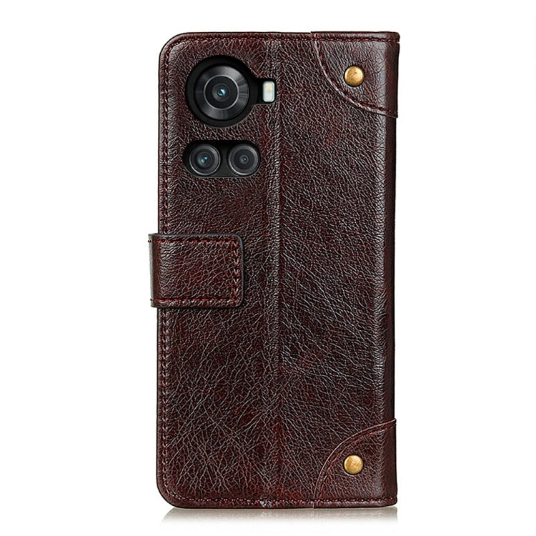 For OnePlus ACE/10R Copper Buckle Nappa Texture Leather Phone Case