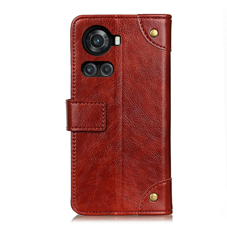 For OnePlus ACE/10R Copper Buckle Nappa Texture Leather Phone Case