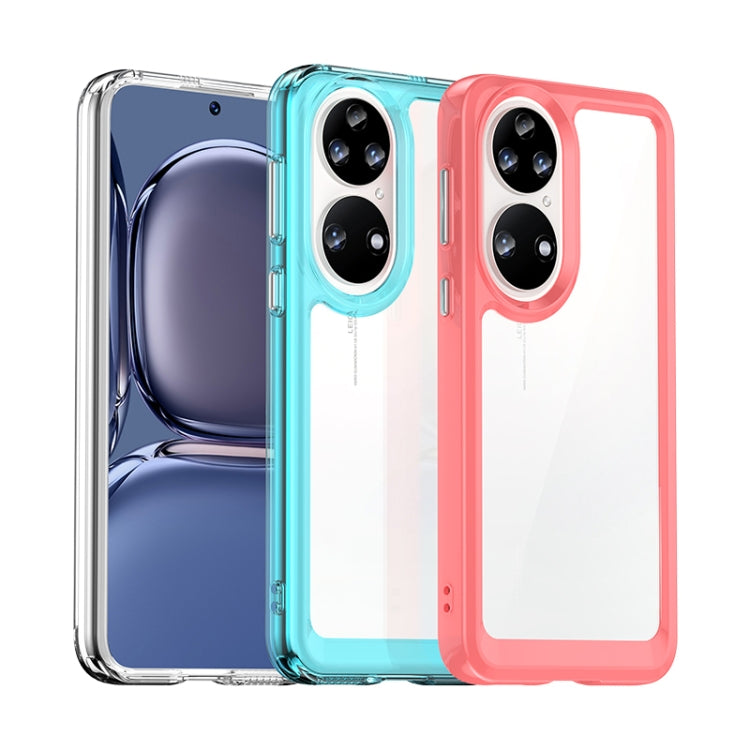 For Huawei P50 Colorful Series Acrylic + TPU Phone Case