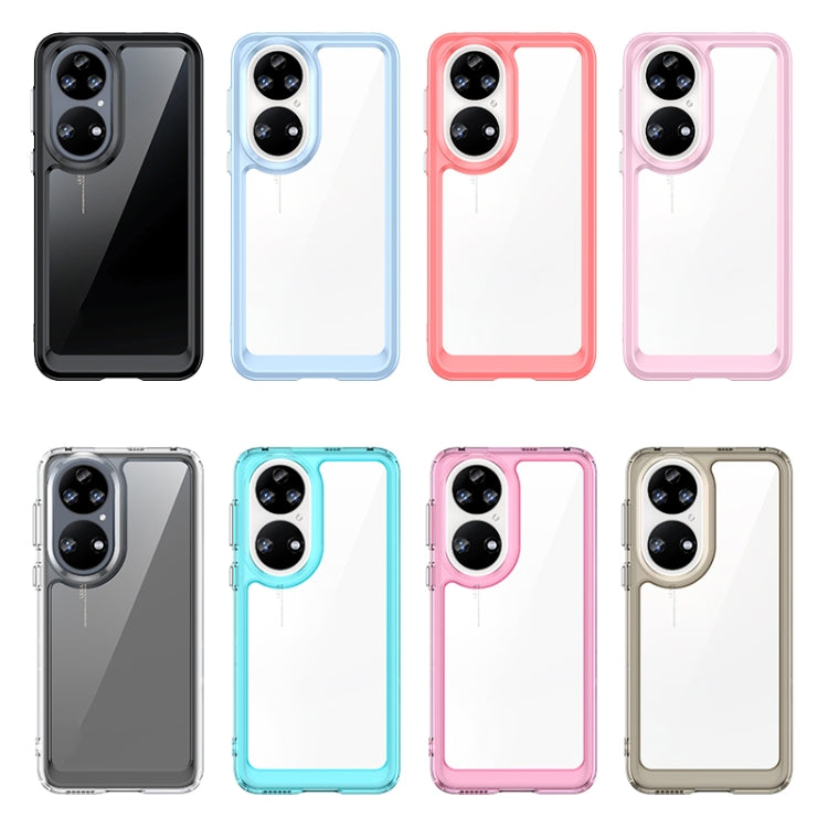 For Huawei P50 Colorful Series Acrylic + TPU Phone Case