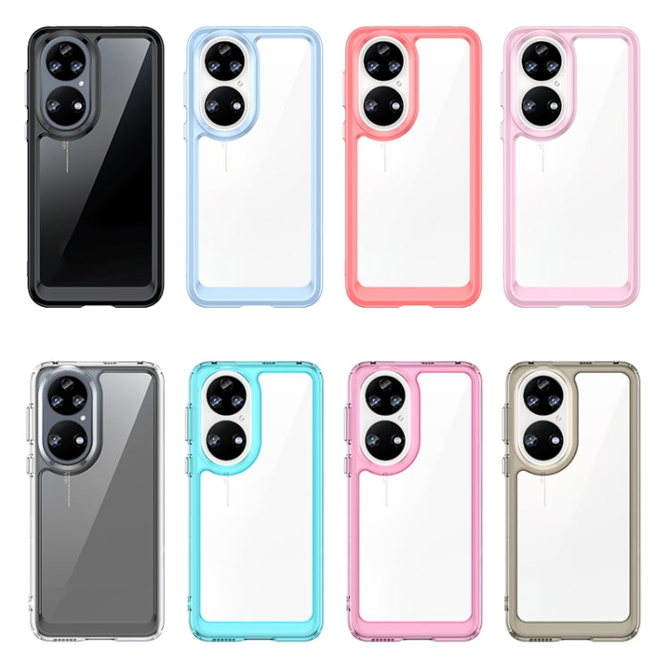 For Huawei P50E Colorful Series Acrylic + TPU Phone Case