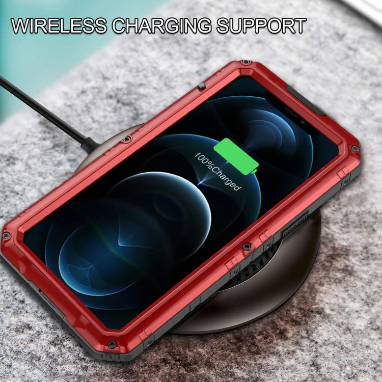 For iPhone 12 Metal + Silicone Phone Case with Screen Protector