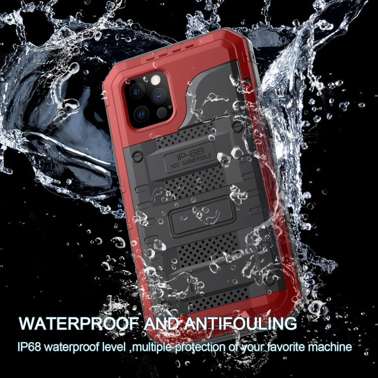For iPhone 12 Pro Max Metal + Silicone Phone Case with Screen Protector