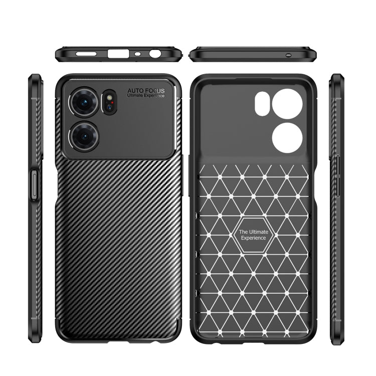 For OPPO K10 Carbon Fiber Texture Shockproof TPU Case