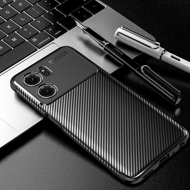 For OPPO K10 Carbon Fiber Texture Shockproof TPU Case