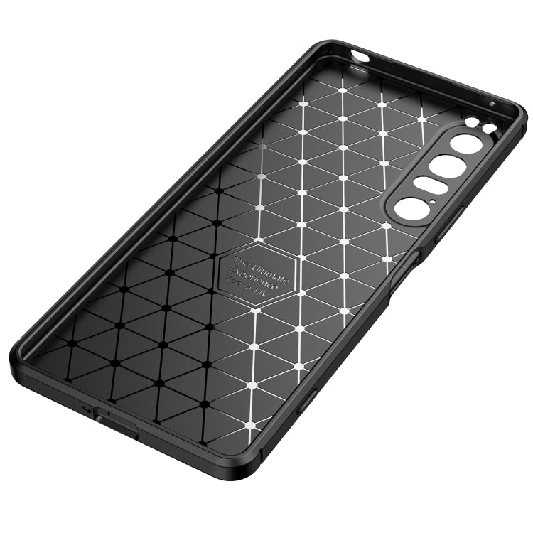 For Sony Xperia 1 IV Carbon Fiber Texture Shockproof TPU Case