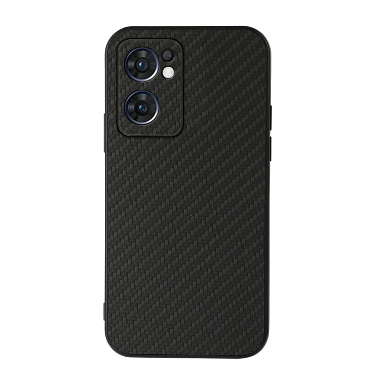 For OPPO Reno7 5G International Accurate Hole Carbon Fiber Texture Shockproof Case