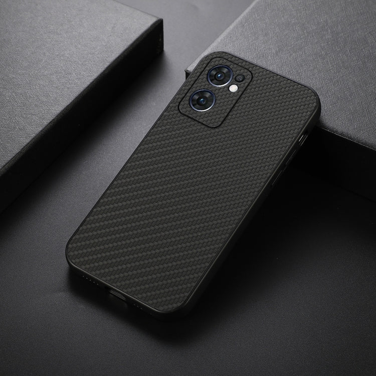 For OPPO Reno7 5G International Accurate Hole Carbon Fiber Texture Shockproof Case