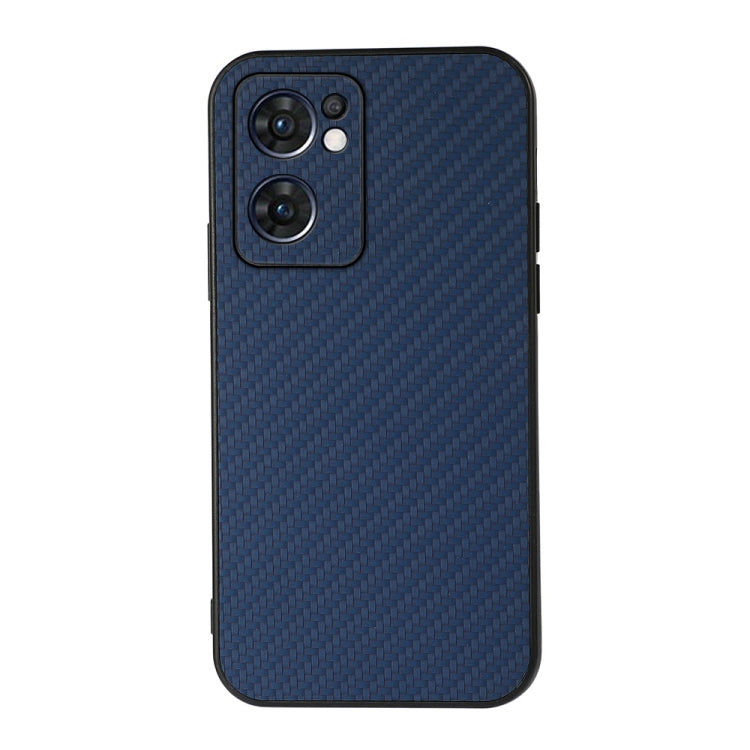 For OPPO Reno7 5G International Accurate Hole Carbon Fiber Texture Shockproof Case