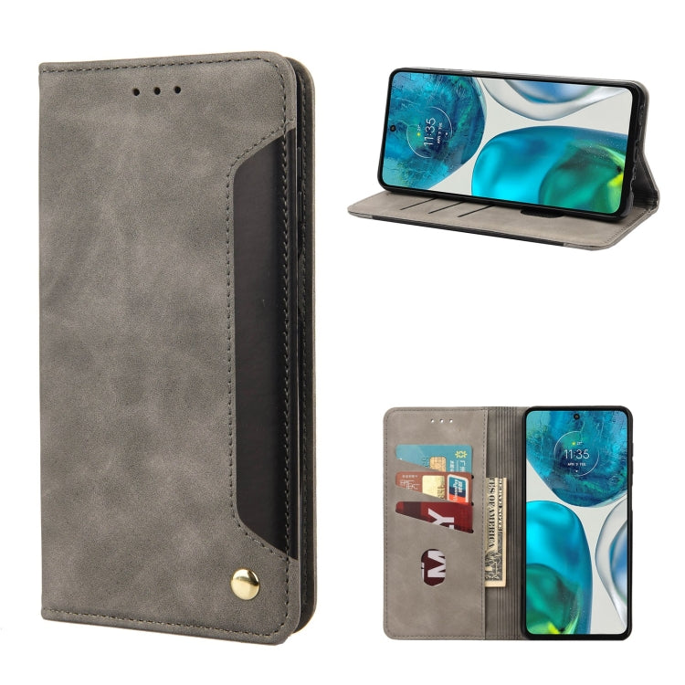 For Motorola Moto G52 Skin Feel Splicing Leather Phone Case