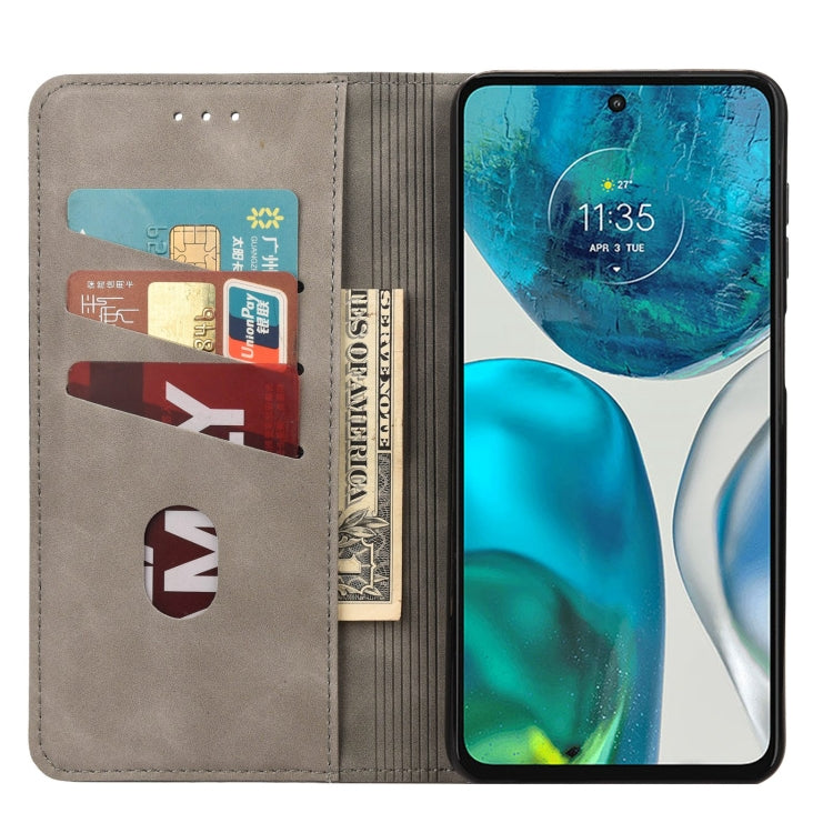For Motorola Moto G52 Skin Feel Splicing Leather Phone Case